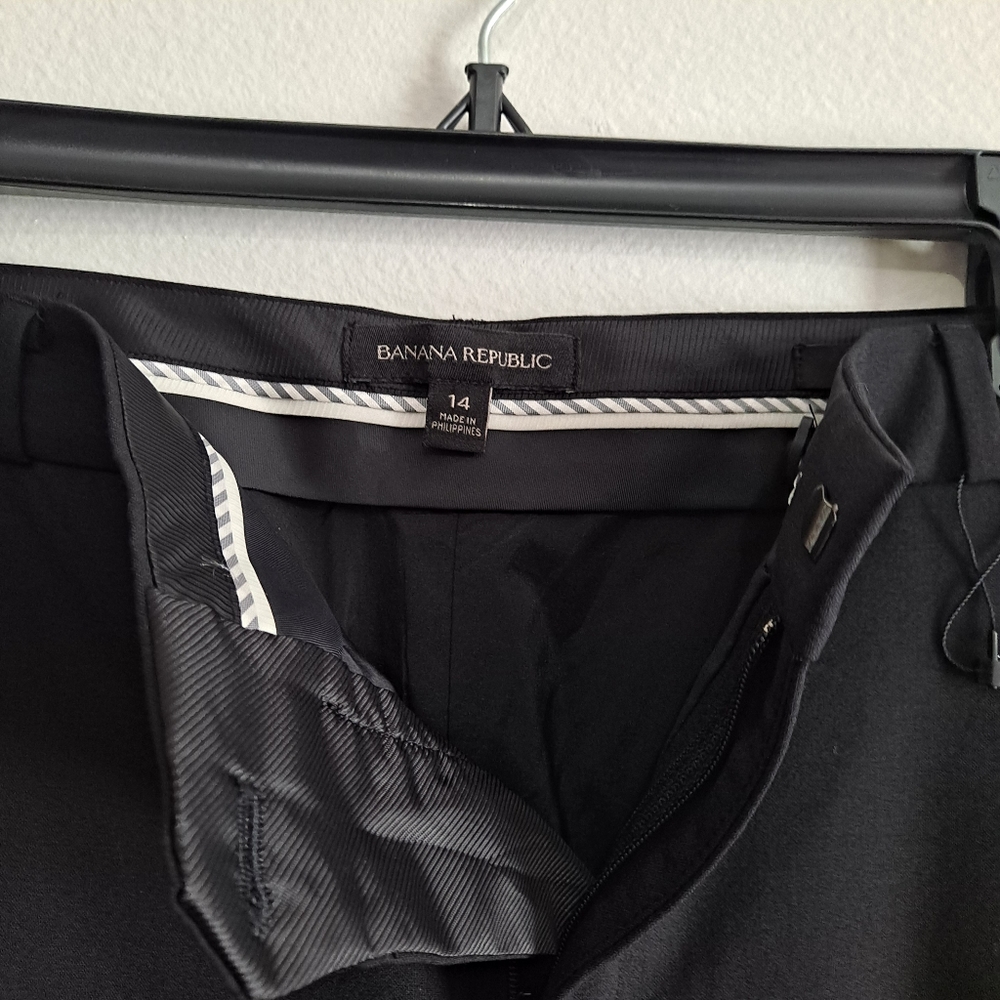 Banana Republic Black Pants Size 14 Avery Wool Blend - Picture 6 of 8